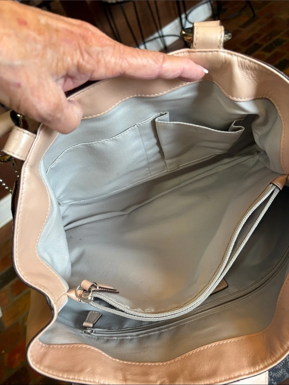 COACH Soho Leather Tote SHELL PINK/PEACH Bag Purse